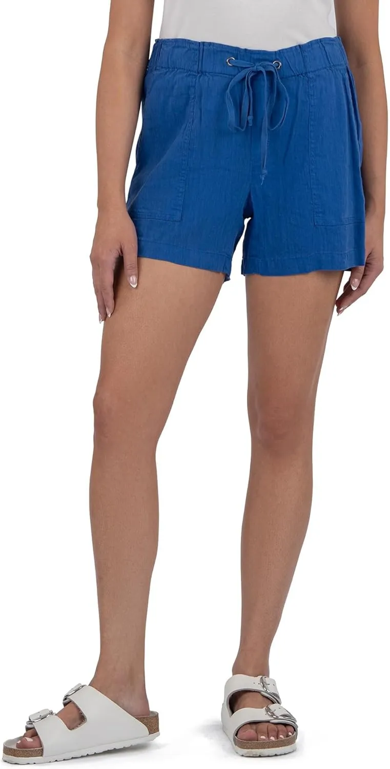 KUT from the Kloth Women's Katana-Drawstring Shorts with Porkchop Pockets