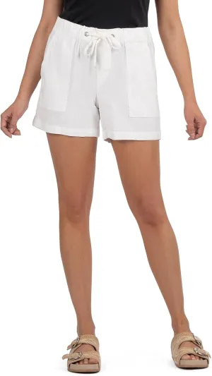 KUT from the Kloth Women's Katana-Drawstring Shorts with Porkchop Pockets