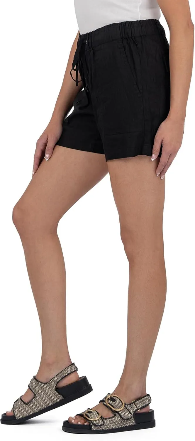 KUT from the Kloth Women's Katana-Drawstring Shorts with Porkchop Pockets