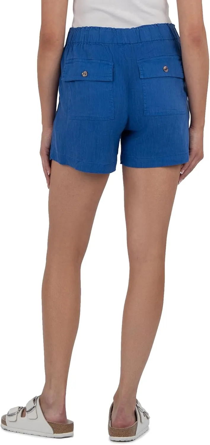 KUT from the Kloth Women's Katana-Drawstring Shorts with Porkchop Pockets