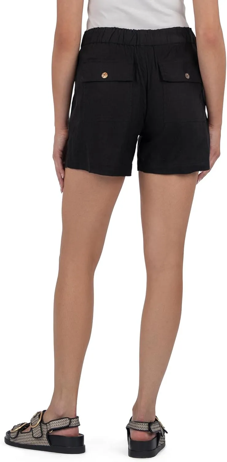 KUT from the Kloth Women's Katana-Drawstring Shorts with Porkchop Pockets