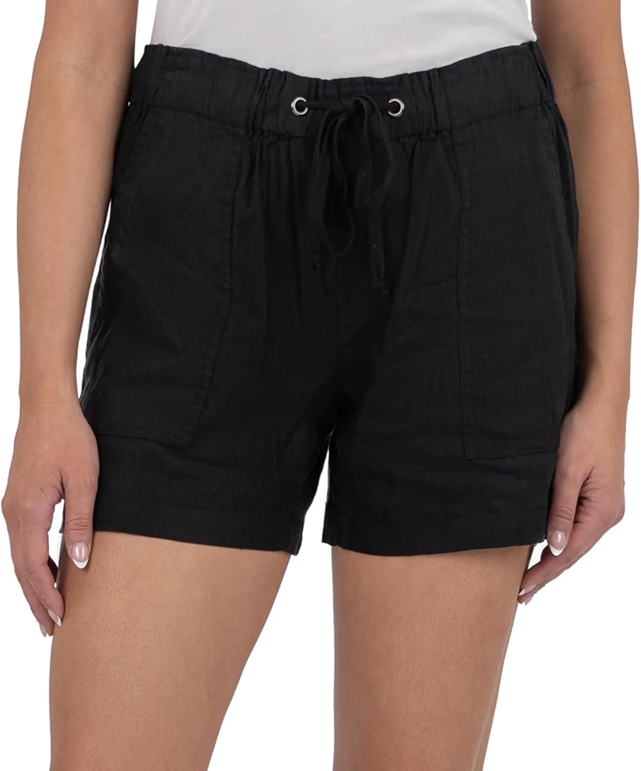 KUT from the Kloth Women's Katana-Drawstring Shorts with Porkchop Pockets