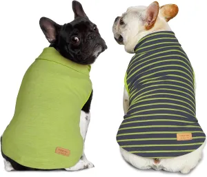 KYEESE 2Pack Dog Sweater Warm Coats Soft Dachshund Clothes for Small Dogs Male Turtleneck Stretchy Pullover Sweatshirt