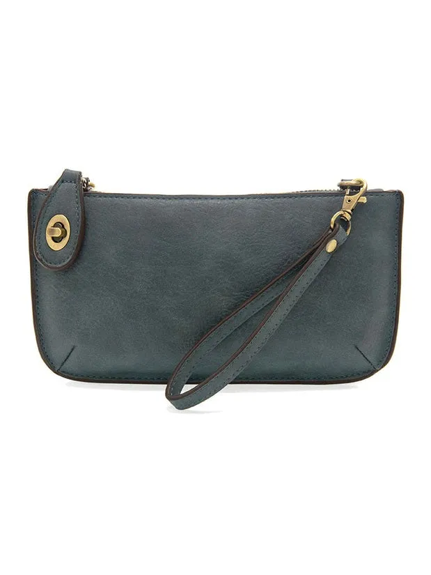 L8000-143 Women's Mini Crossbody Wristlet Clutch Washed Denim