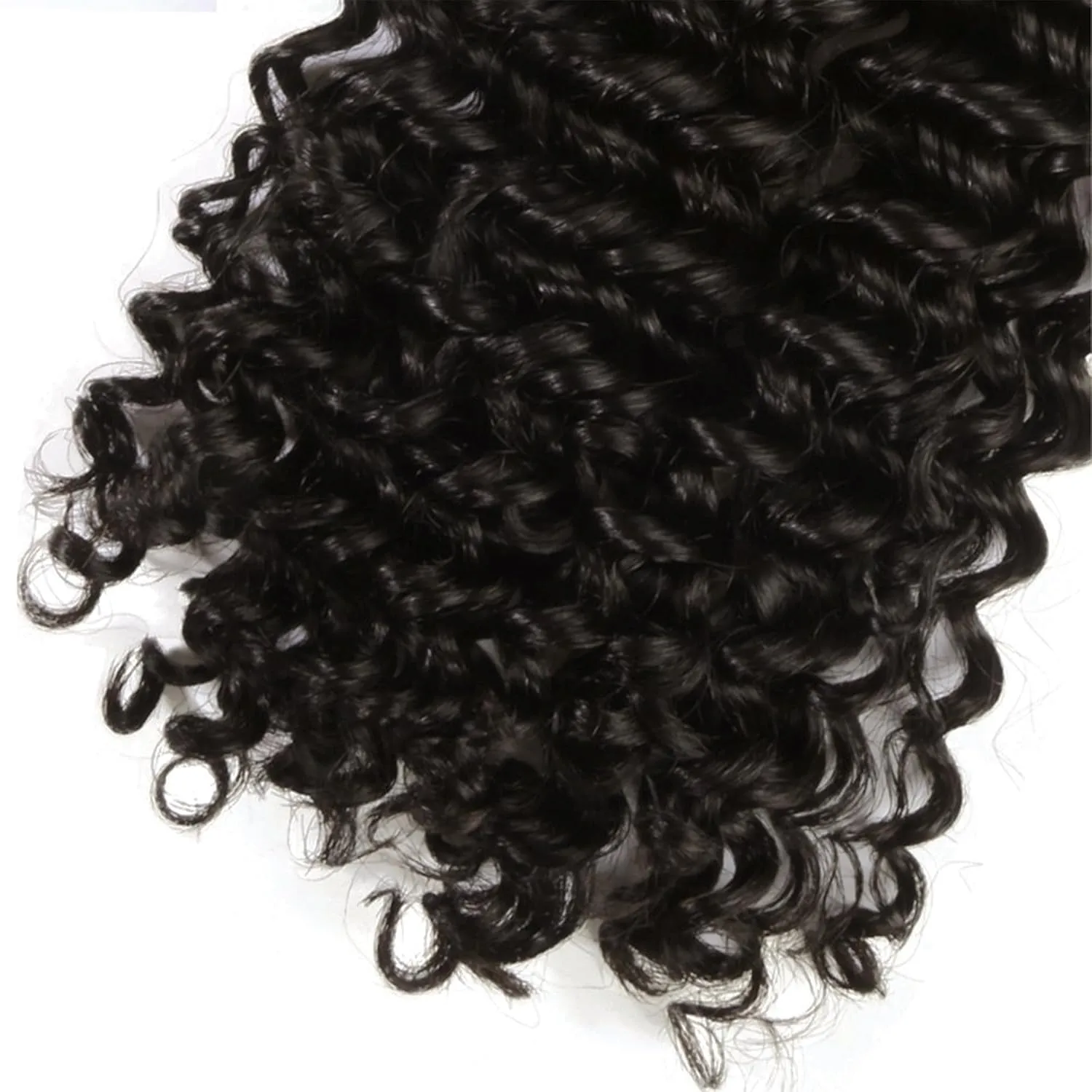 Lacer Clip in Human Hair Extensions Jerry Curly 3B 3C Real Hair Clip in Extensions For Black Women Natural Color 100% Brazilian African American Hair Extension (16 inch, Jerry Curly #1B)