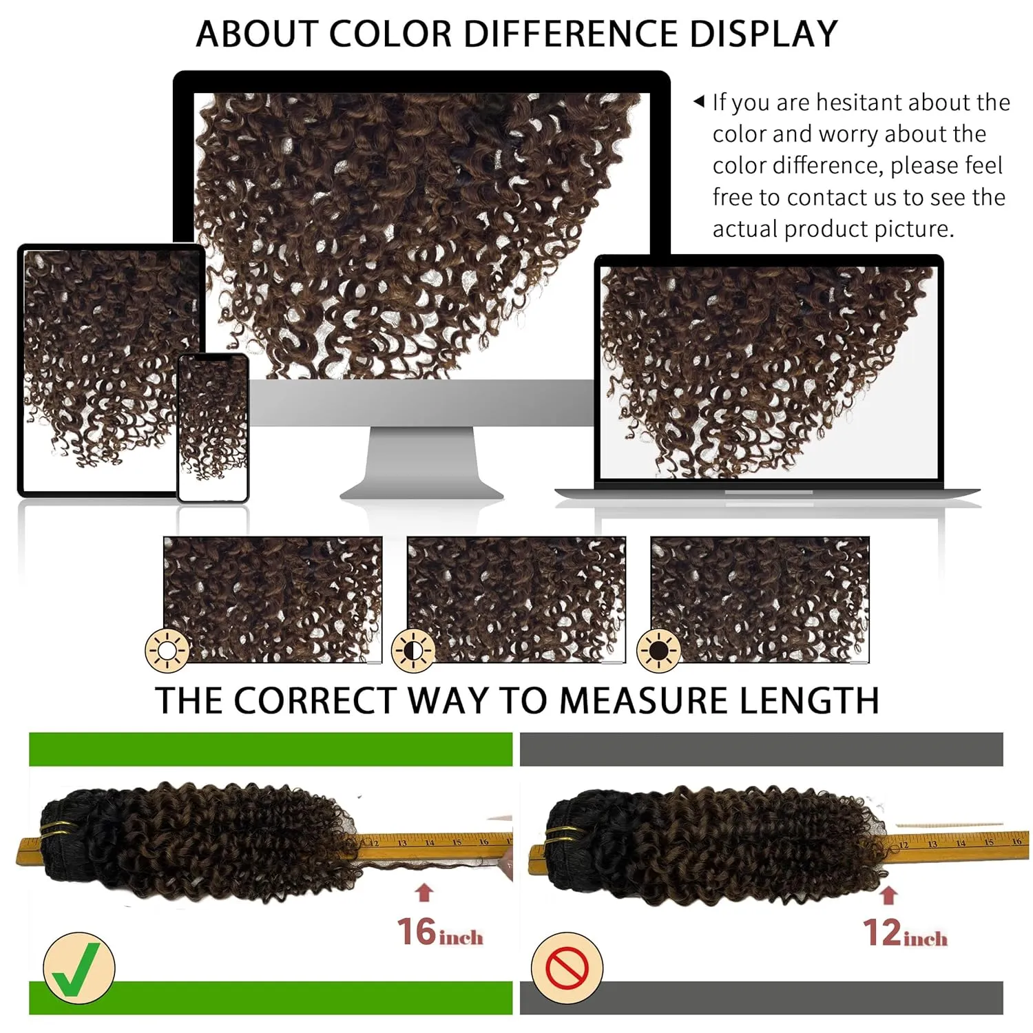 Lacer Jerry Curly Clip in Human Hair Extensions Real Remy 100% Brazilian Virgin Hair 120G Balayage Natural Black Fading into Dark Brown #1B/4 7 Pieces/Set 10-22 Inch (20 inch, Jerry Curly #1B/4)