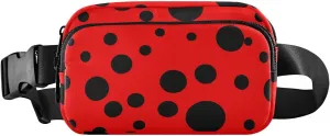 Ladybug Fanny Pack for Women Belt Bag Unisex Waterproof Adjustable Strap Waist Pouch Presents Casual Cycling Running Red