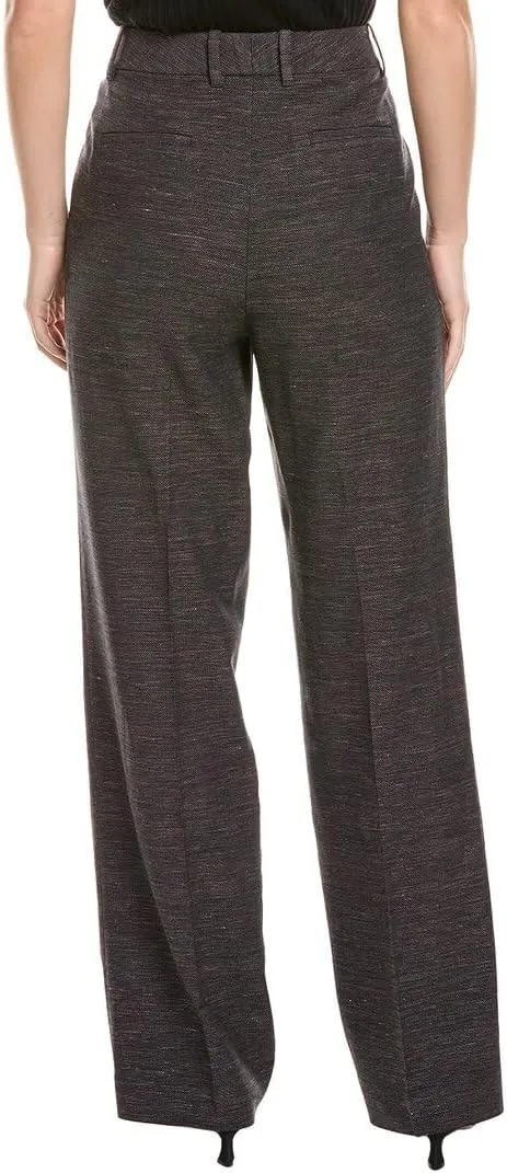 Lafayette 148 New York Gates Full Leg Wool & Linen-Blend Pant