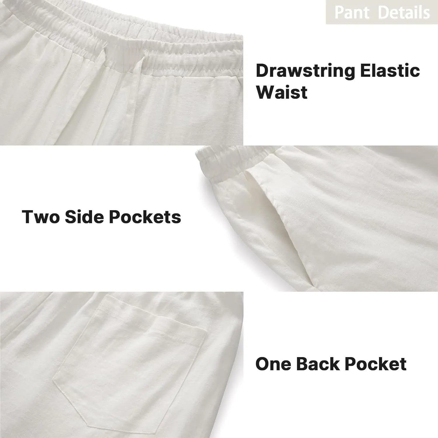 Lamgool Men’s Linen Set 2 Pieces Long Sleeve Button Henley Shirts Casual Drawstring Pants Summer Beach Yoga Outfits