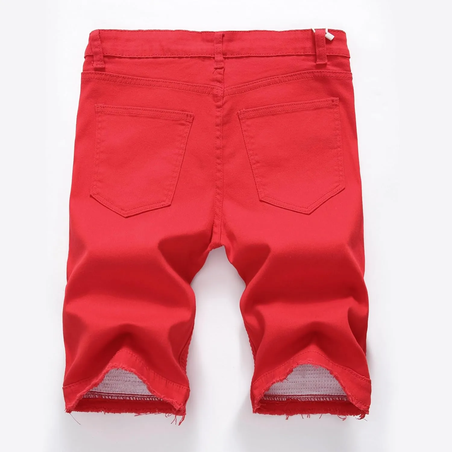 LAMKUKU Men’s Denim Shorts for Men Ripped Short Jeans Summer