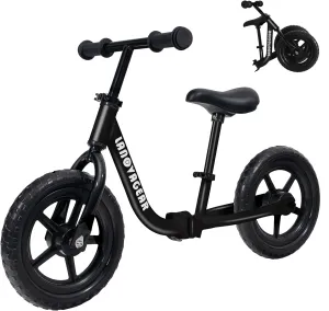 LANOVAGEAR 12” Sport Balance Bike for Kids Ages 18 Months to 5 Years Lightweight, Adjustable Seat, No-Pedal Design for Toddler Boys & Girls