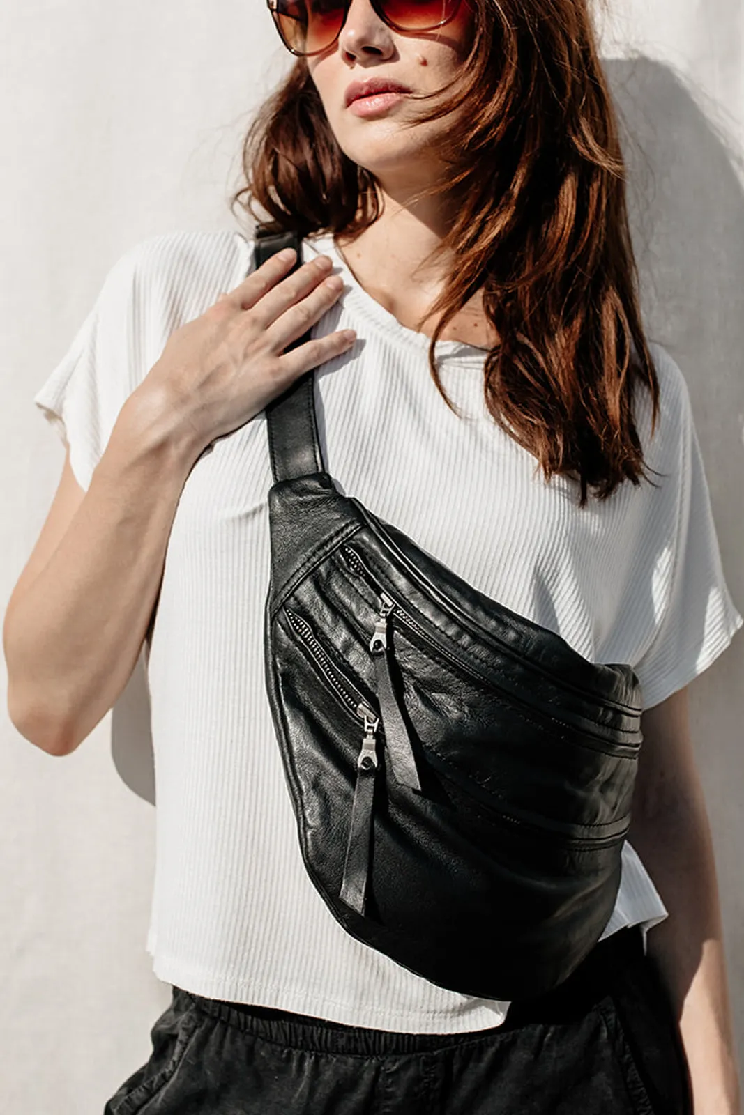 Large Black Bum Bag