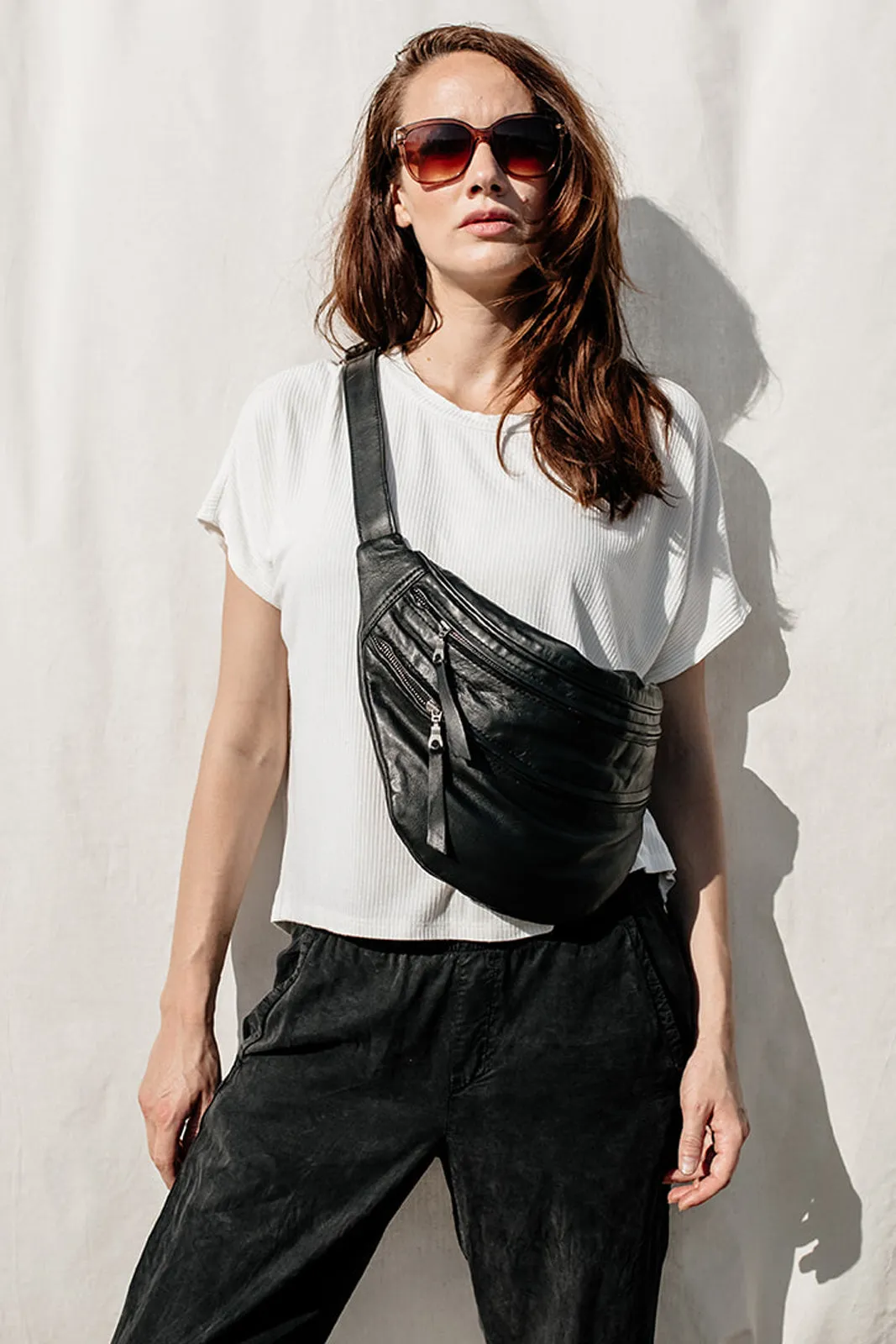 Large Black Bum Bag