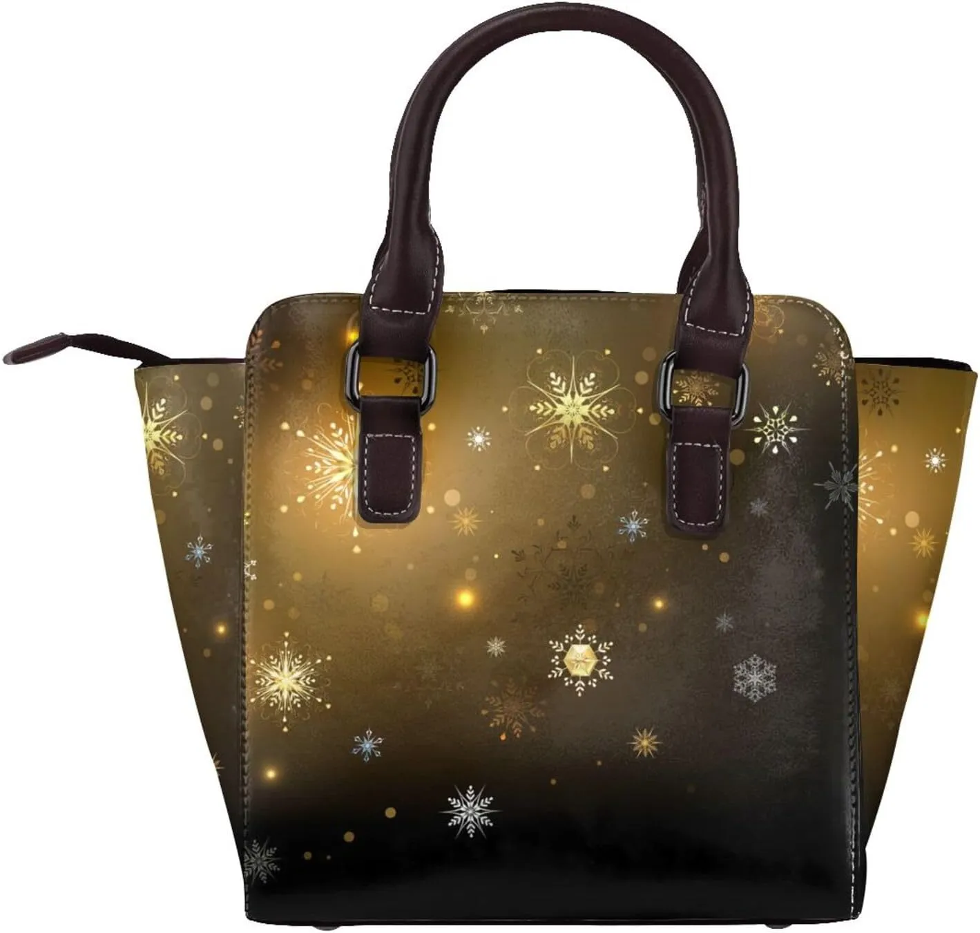 Large Capacity Shoulder Bag for Women PU Leather Shoulder Tote Handbag Studded Clutch Bag