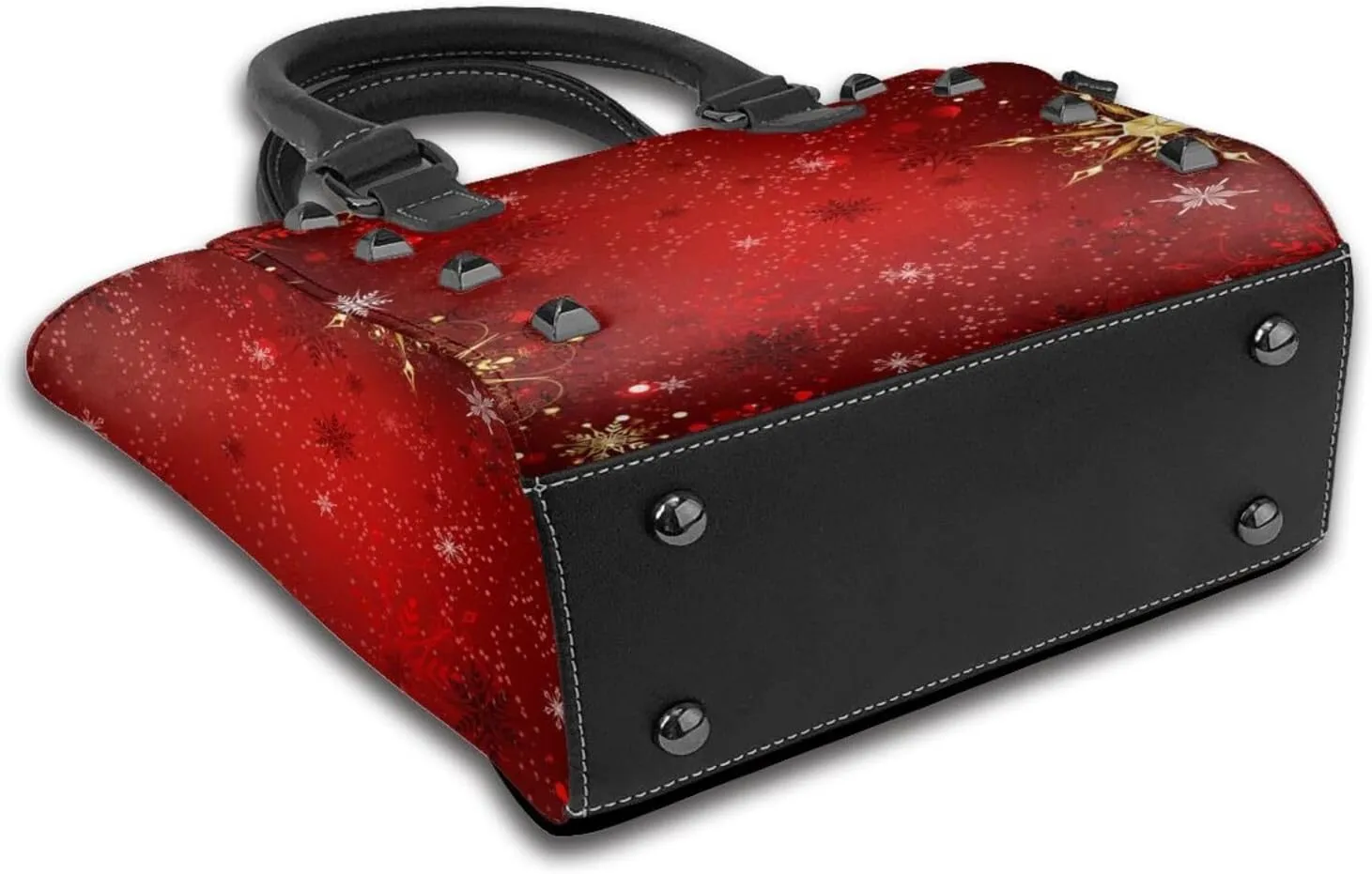 Large Capacity Shoulder Bag for Women PU Leather Shoulder Tote Handbag Studded Clutch Bag