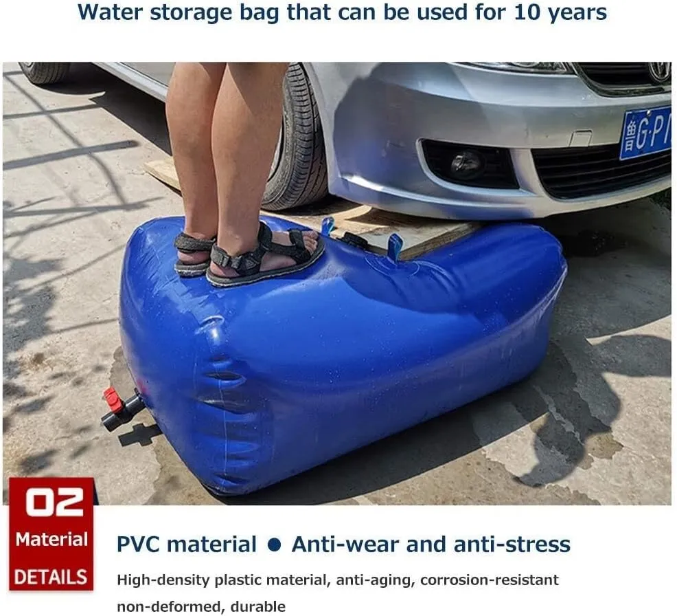 Large Outdoor Water Storage Container,Foldable Water Bag with Faucet, Portable Rain Barrel for Garden Irrigation, Emergency Water Tank(3000L(792gal))