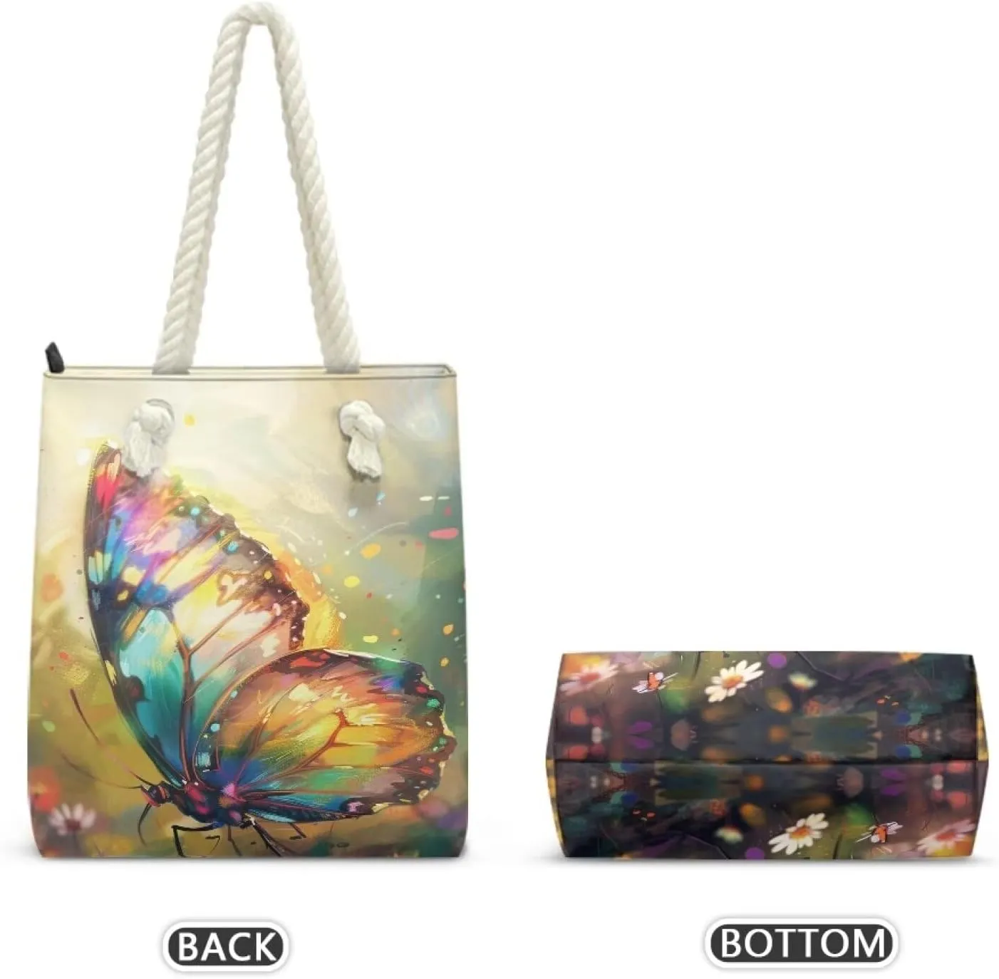 Large Tote Handbags for Women Reusable Grocery Bag Zipper Closure Storage Bag for Daily