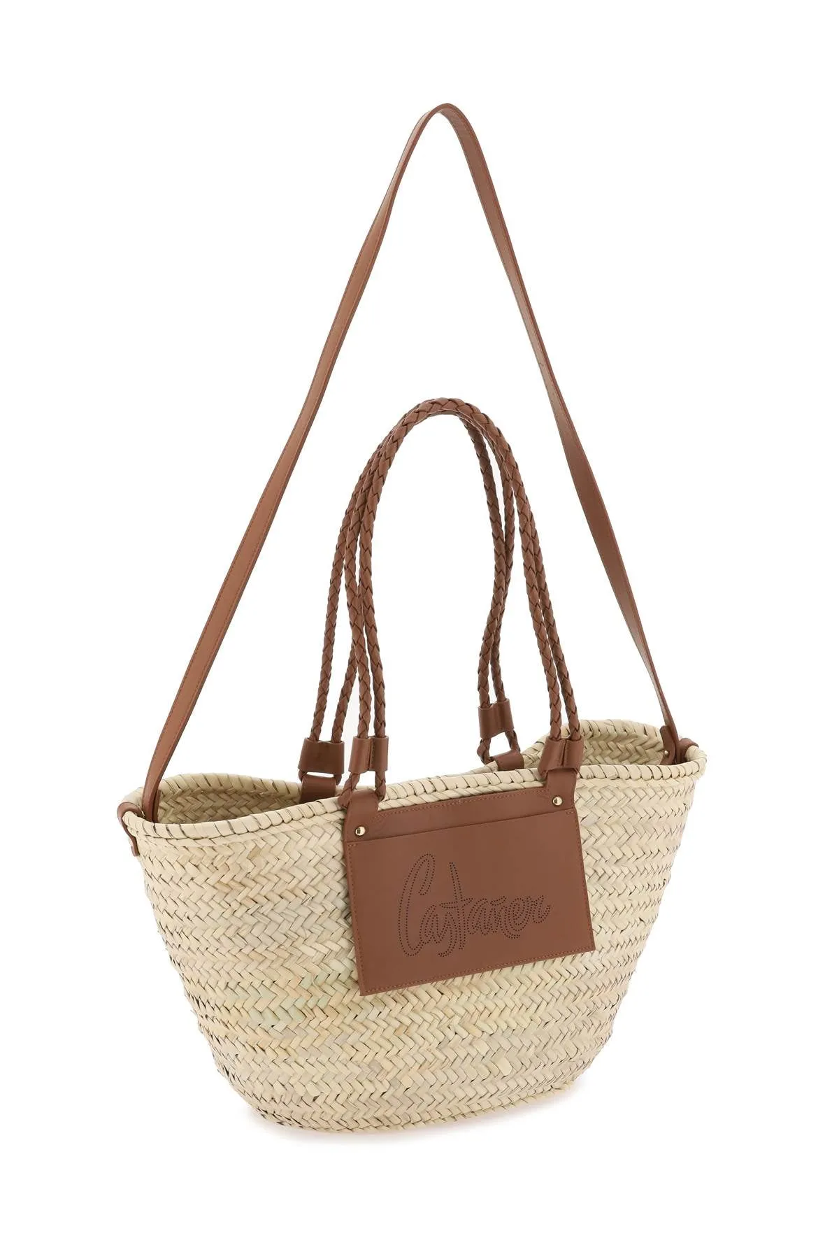 large woven raffia basket bag