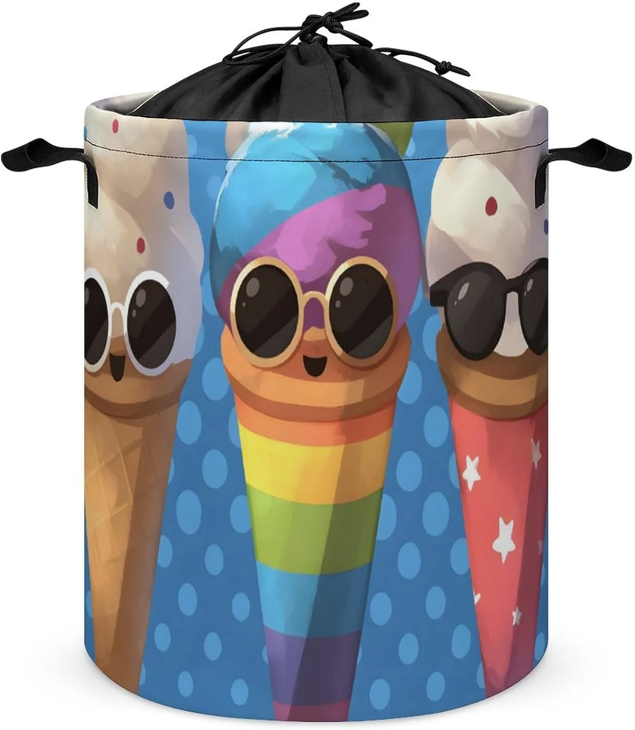 Laundry Hampers, Large Drawstring Laundry Bag, Removable Laundry Bags, Collapsible Storage Bin with Handles for Home Organization, Kids Room, Nursery Glasses