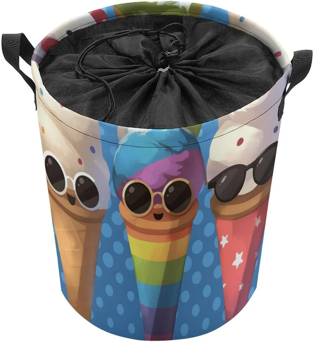 Laundry Hampers, Large Drawstring Laundry Bag, Removable Laundry Bags, Collapsible Storage Bin with Handles for Home Organization, Kids Room, Nursery Glasses