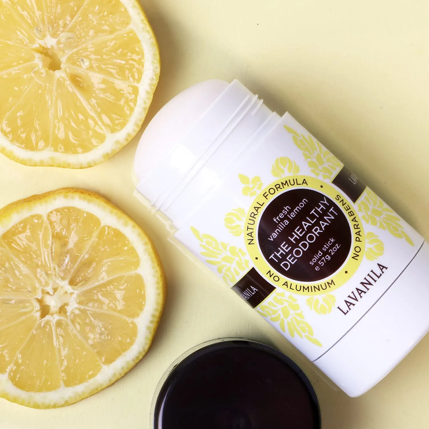 Lavanila Vanilla Lemon Deodorant for Women 2-Pack (2 Oz Each) - Natural Aluminum Free Solid Stick Deodorant, Made In USA, Vegan