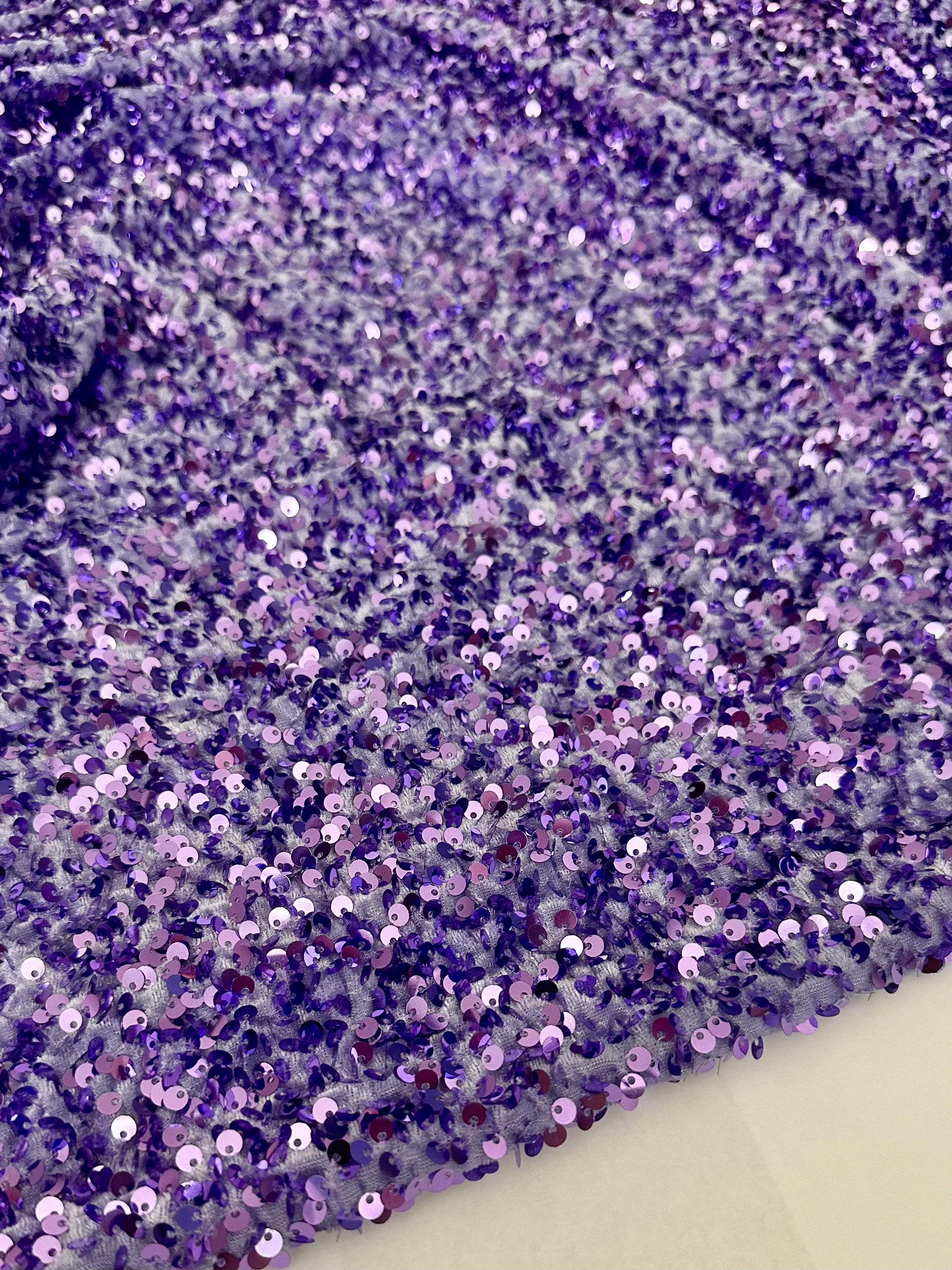 Lavender Sequin on Velvet