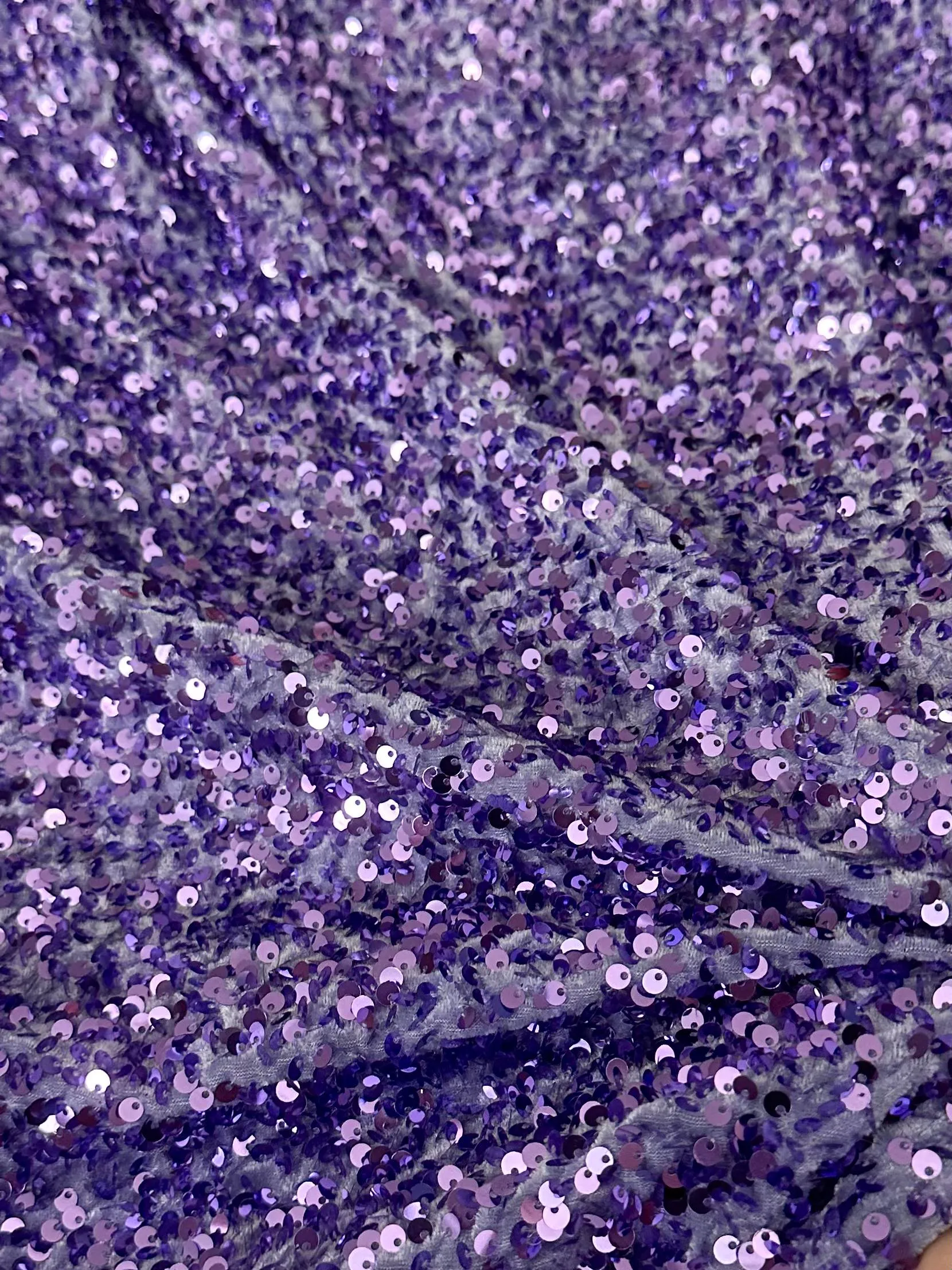 Lavender Sequin on Velvet
