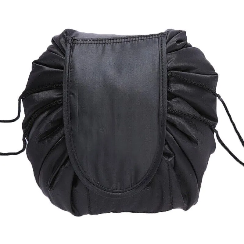 Lazy Cosmetic Bag Printing Drawstring Makeup Case Storage Bag Portable Travel Au