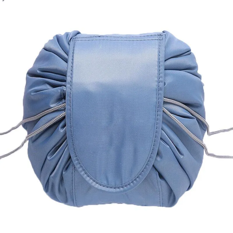 Lazy Cosmetic Bag Printing Drawstring Makeup Case Storage Bag Portable Travel Au