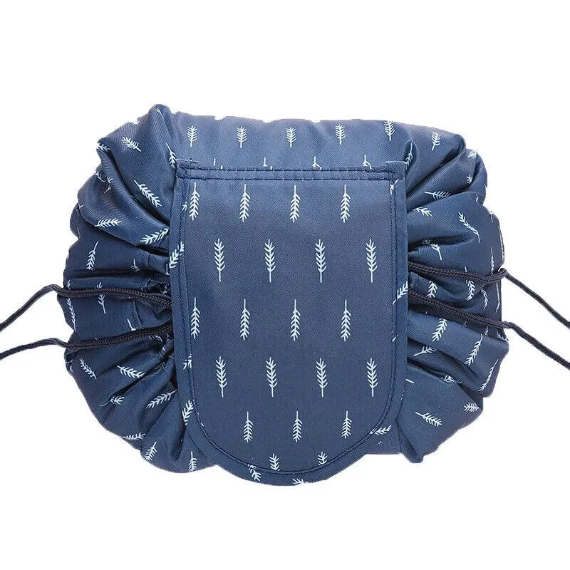 Lazy Cosmetic Bag Printing Drawstring Makeup Case Storage Bag Portable Travel Au