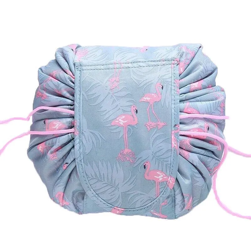 Lazy Cosmetic Bag Printing Drawstring Makeup Case Storage Bag Portable Travel Au