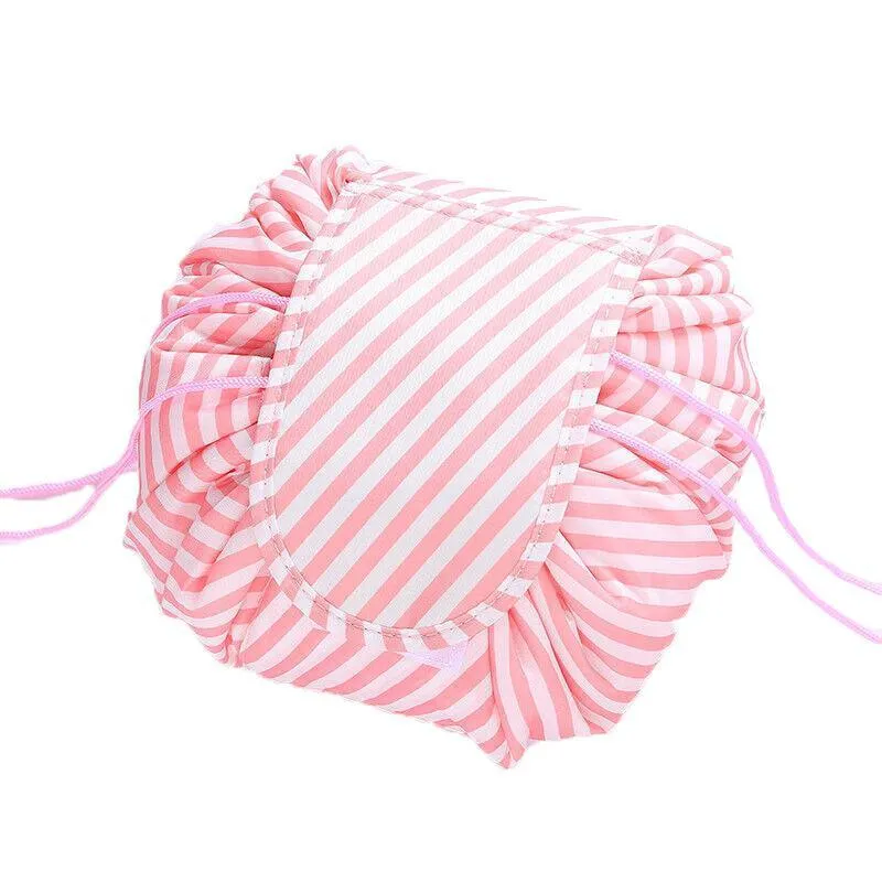 Lazy Cosmetic Bag Printing Drawstring Makeup Case Storage Bag Portable Travel Au