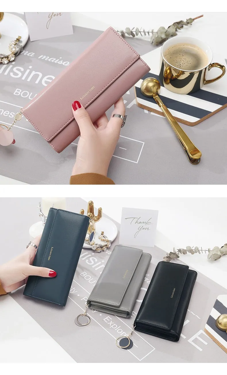Leather Multi-Functional Long Wallet