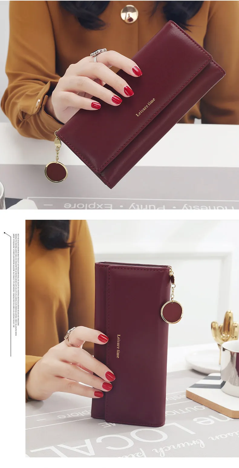 Leather Multi-Functional Long Wallet
