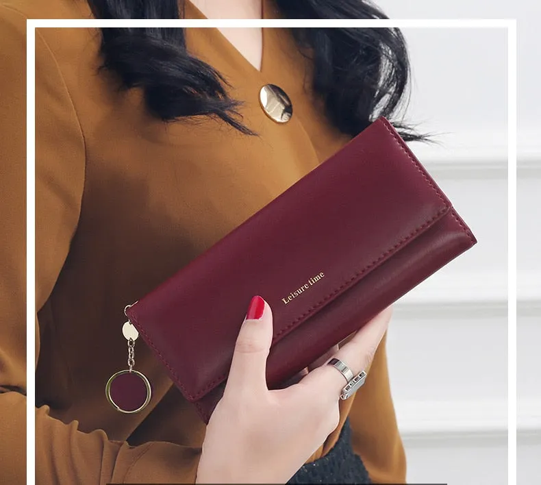 Leather Multi-Functional Long Wallet