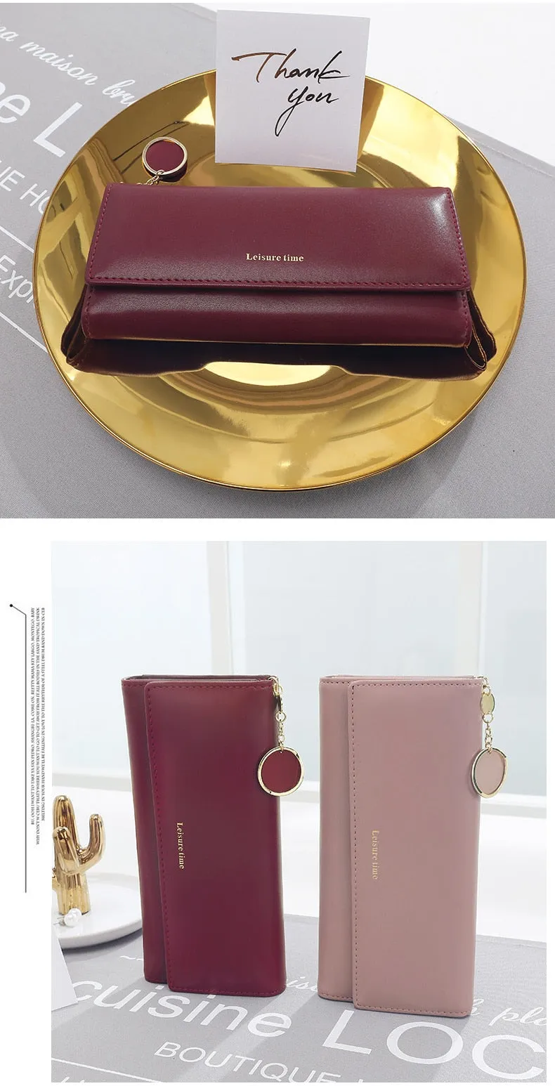 Leather Multi-Functional Long Wallet