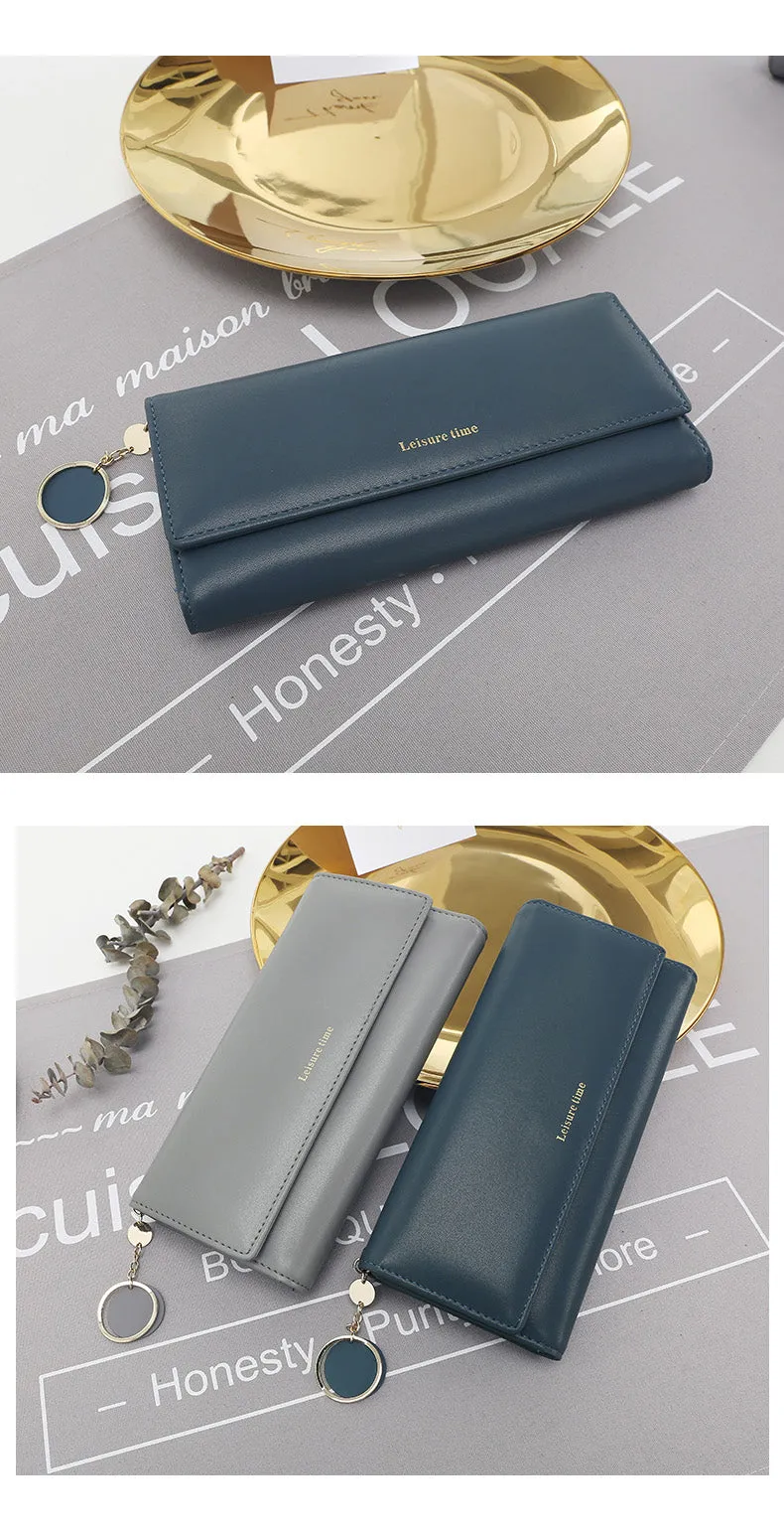 Leather Multi-Functional Long Wallet