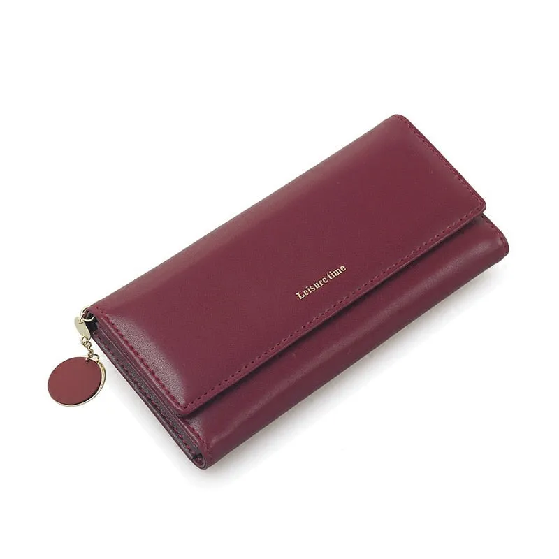 Leather Multi-Functional Long Wallet