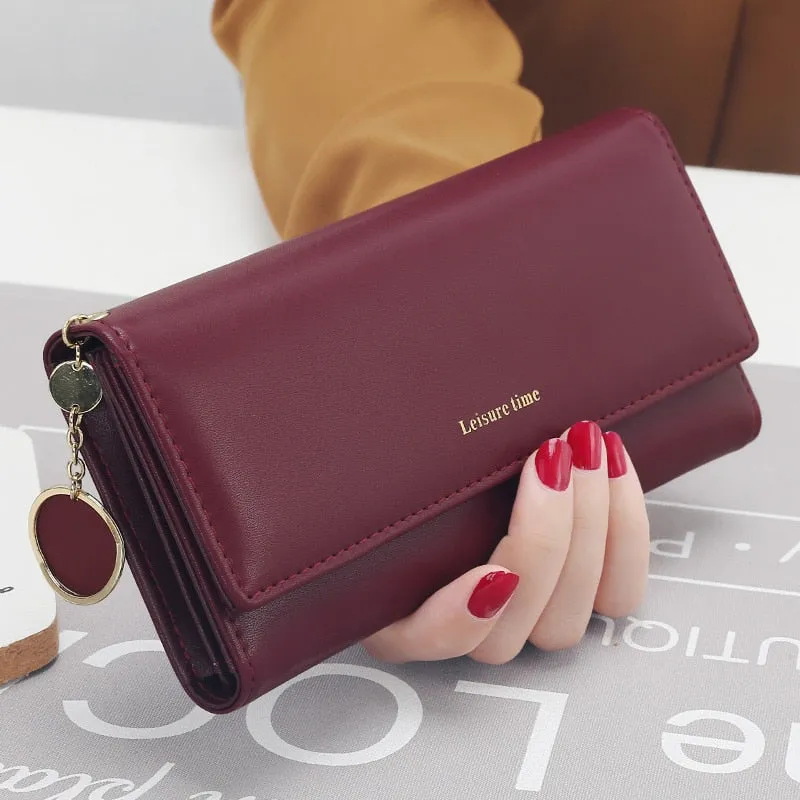 Leather Multi-Functional Long Wallet