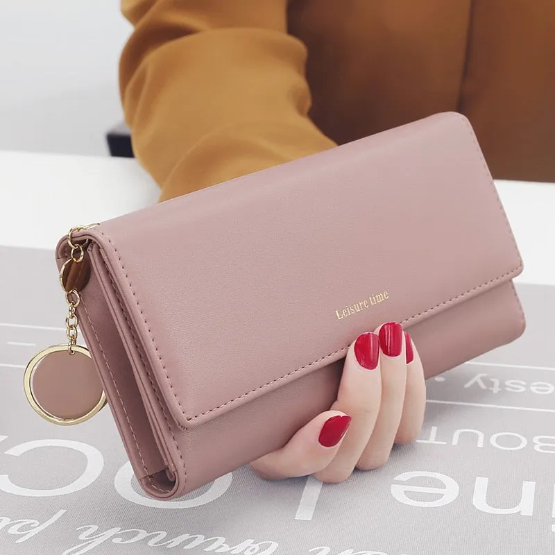 Leather Multi-Functional Long Wallet