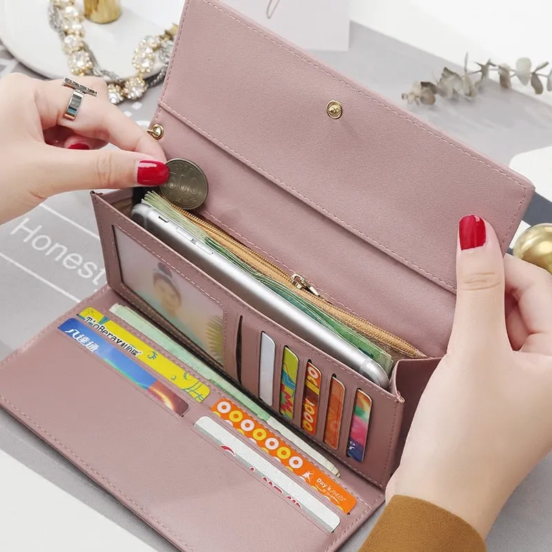 Leather Multi-Functional Long Wallet