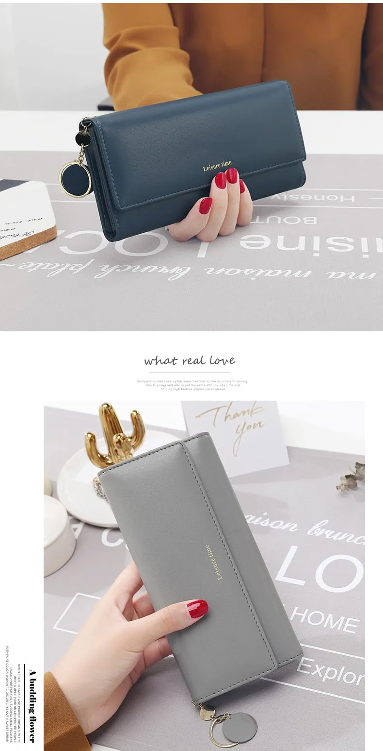 Leather Multi-Functional Long Wallet