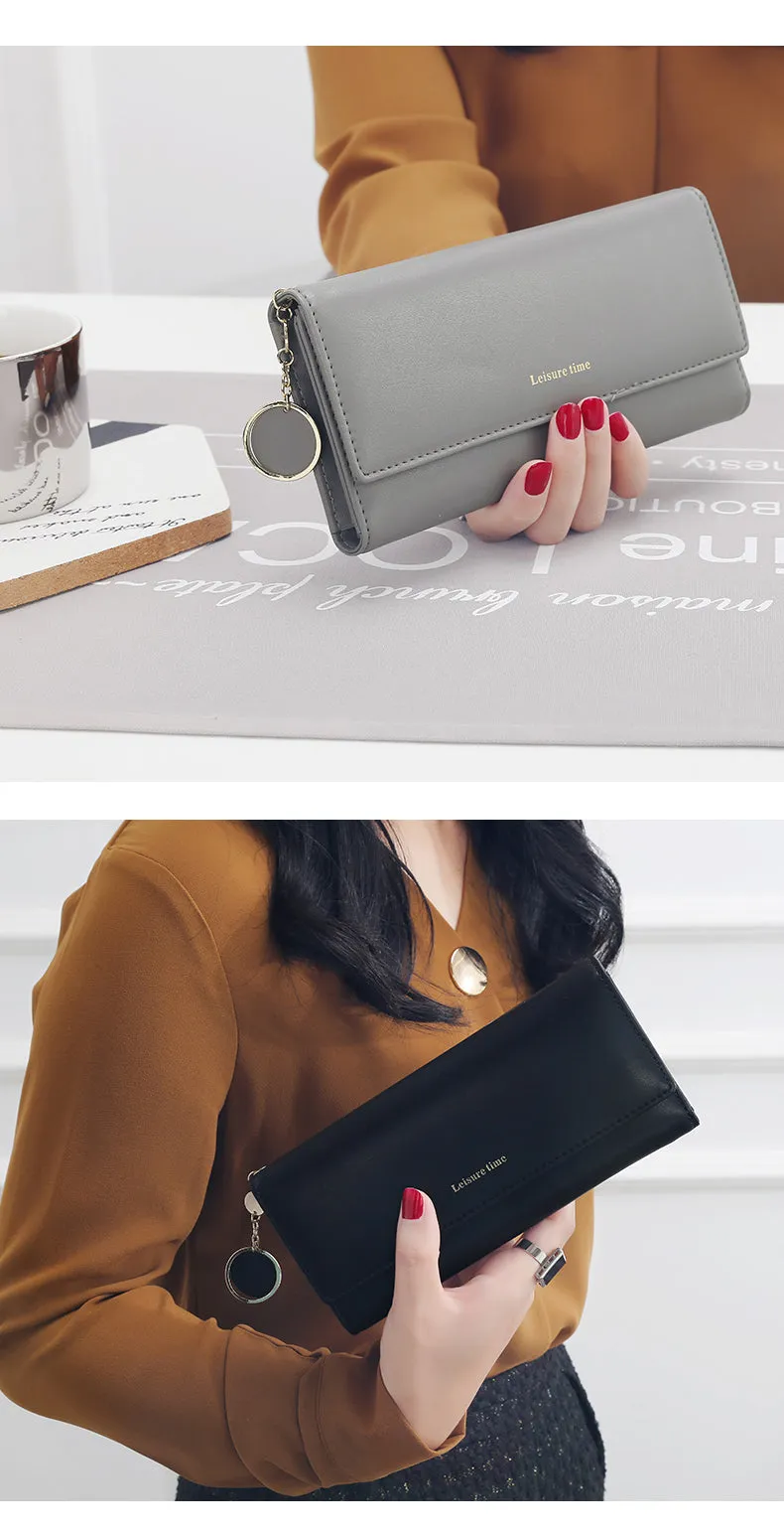 Leather Multi-Functional Long Wallet