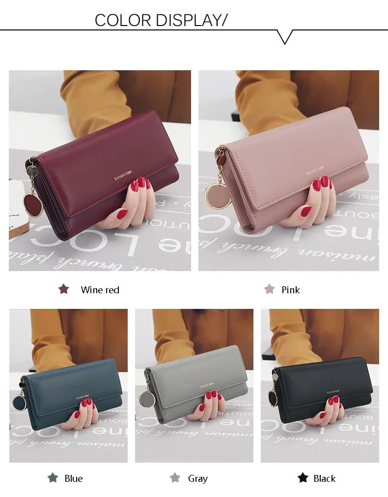Leather Multi-Functional Long Wallet