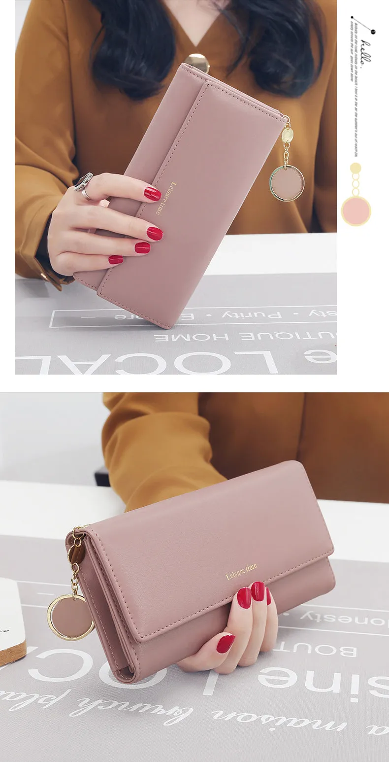 Leather Multi-Functional Long Wallet