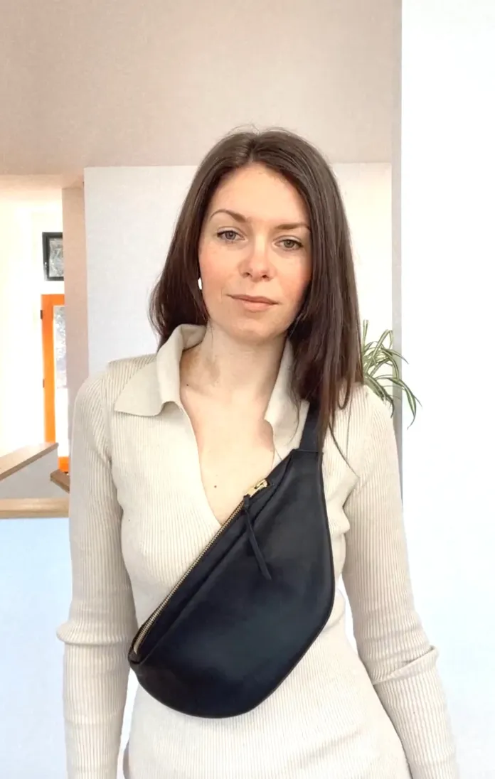 Leather Sling Bag | Market Canvas Leather