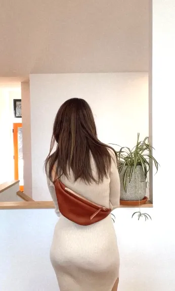 Leather Sling Bag | Market Canvas Leather