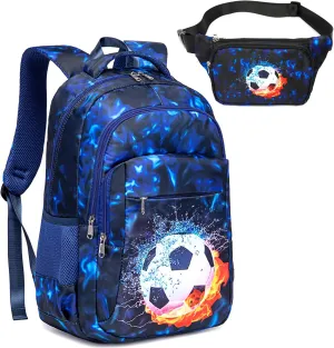 LEDAOU Kids School Backpack with Lunch Box for Boys Girls Bookbag School Bag Preschool Kindergarten Toddler Backpack