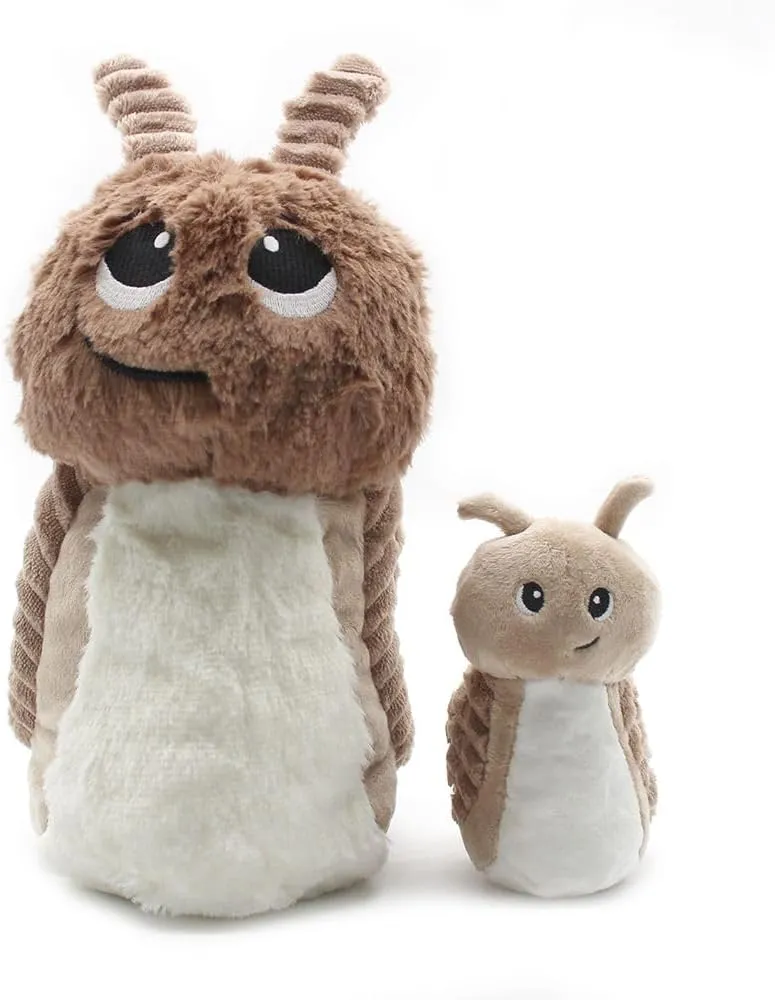 Les Déglingos - PTITPOTOS – Speedou l'Snail Maman Bébé – Soft Plush – Ideal Newborn Gift – Beige – 22 cm