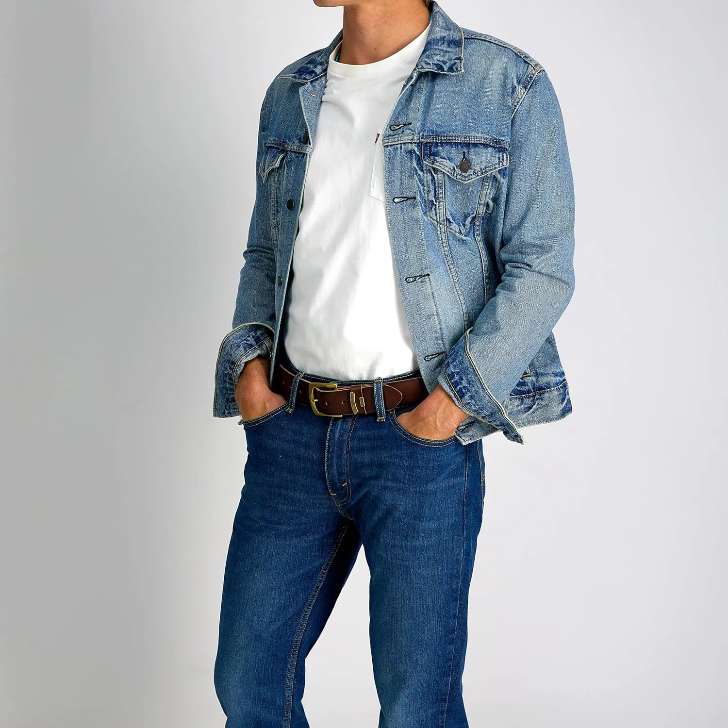 Levi’s Men’s Casual Everyday Leather Jean Belt